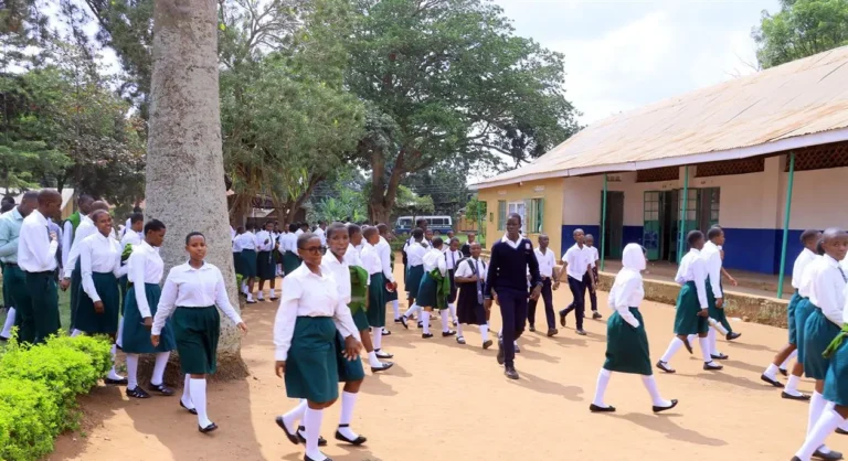 Students after assembly